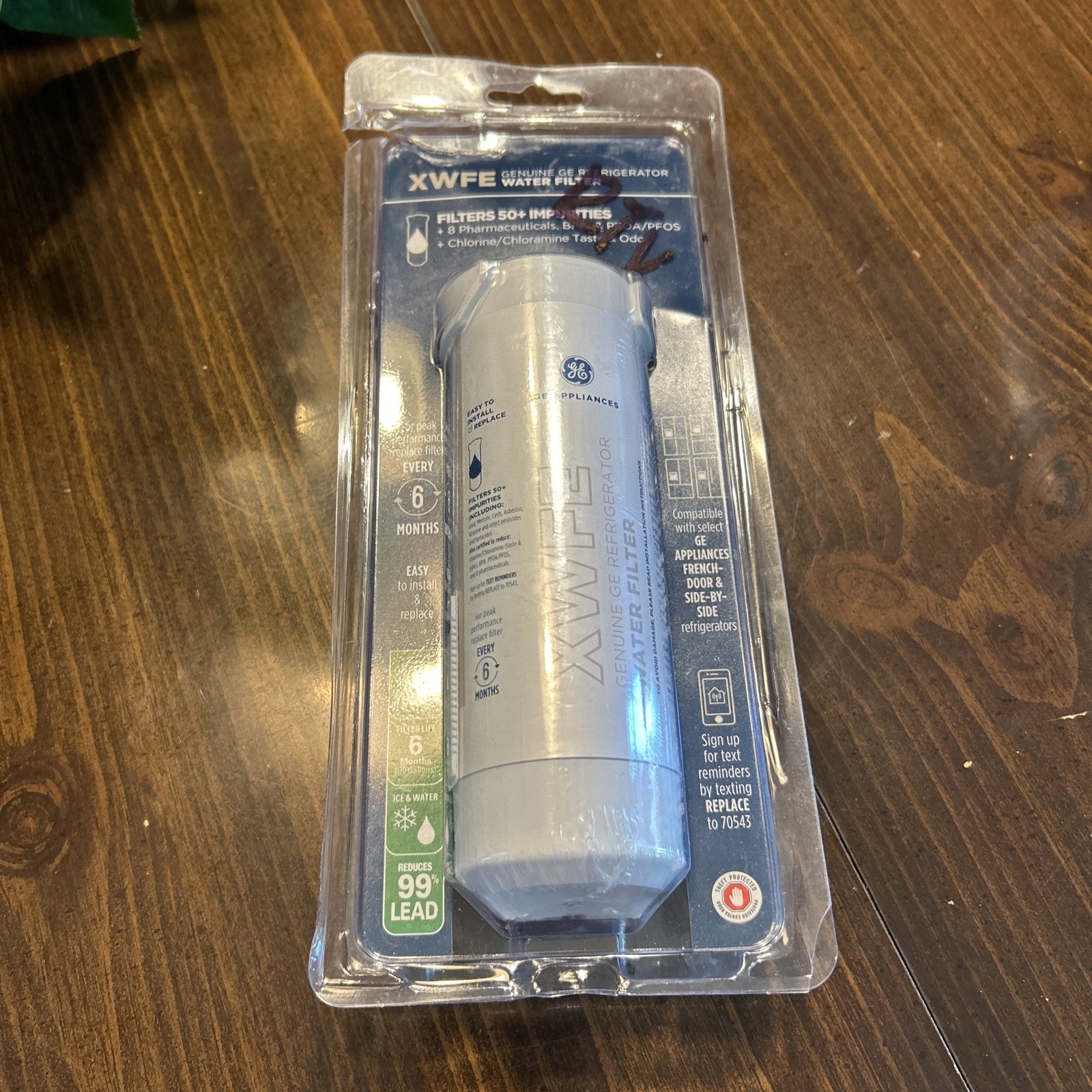 One Sealed Genuine XWFE Replacement Water Filter for Compatible GE Refrigerators