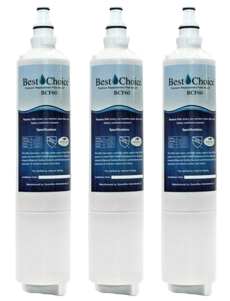 3 Pack Fits LG LT600P 5231JA2006A 5231JA2006B 9990 Refrigerator Water Filter