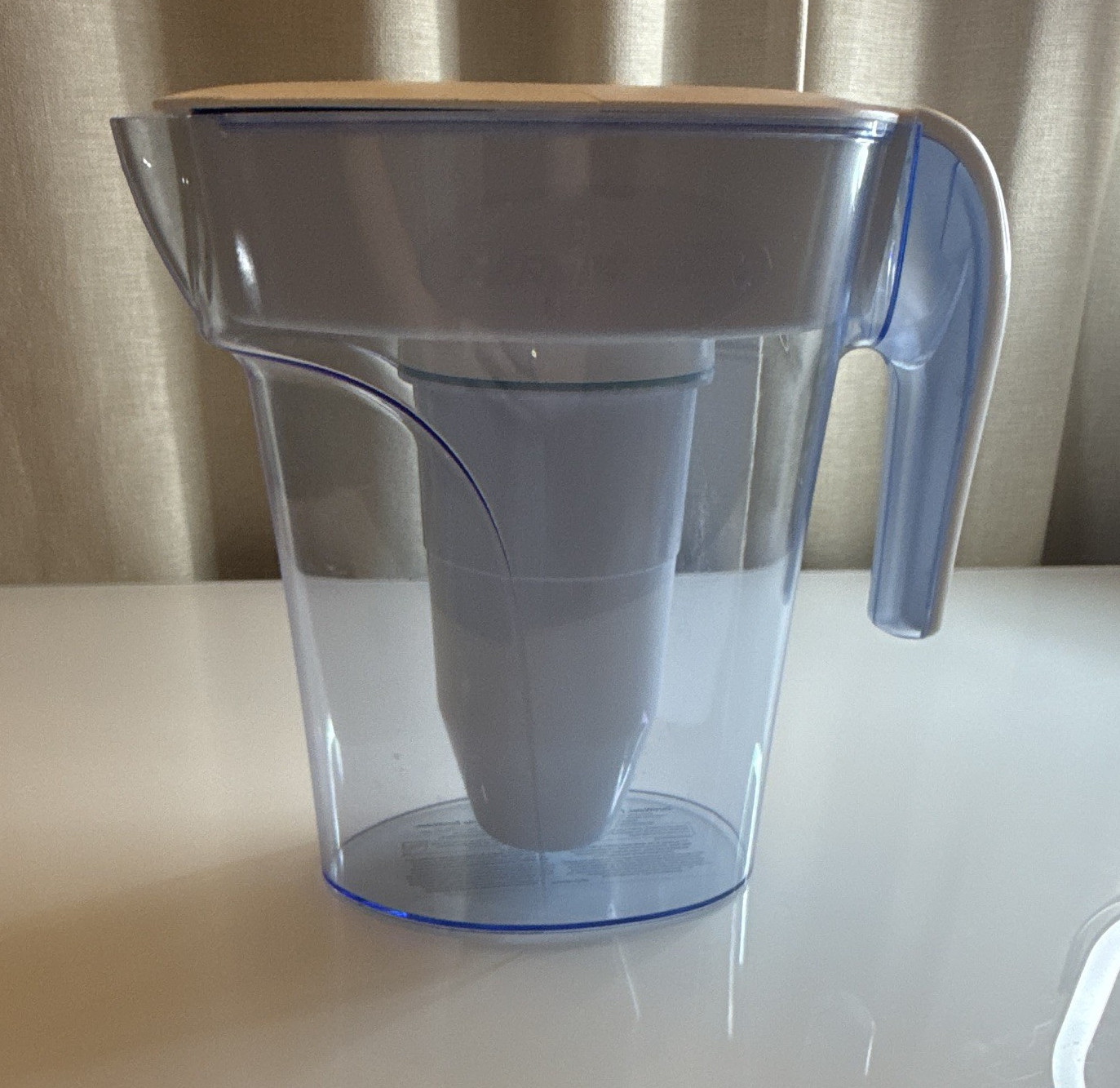 ZeroWater Filtration Pitcher Filter Jug, Blue/White Plastic Household, 1 Pack