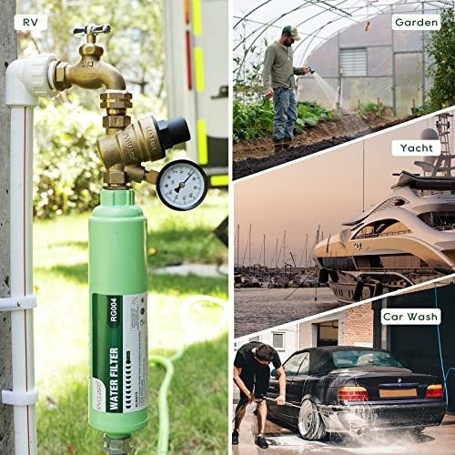 RVGUARD Inline RV Water Filter, Reduces Odors, Bad Taste, Rust, Chlorine, Ideal