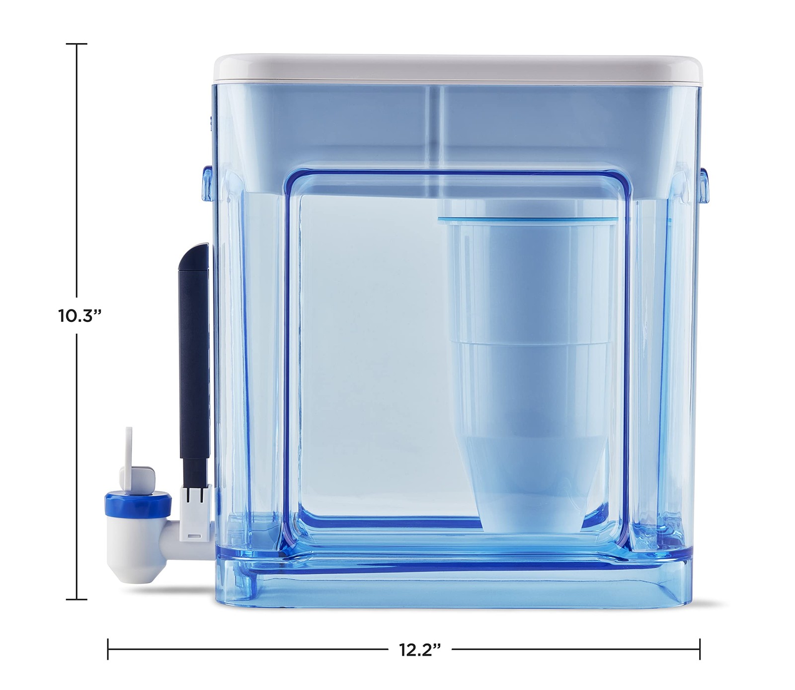 ZeroWater 22-Cup 5-Stage Water Filter Dispenser with 22-Cup, White/Blue