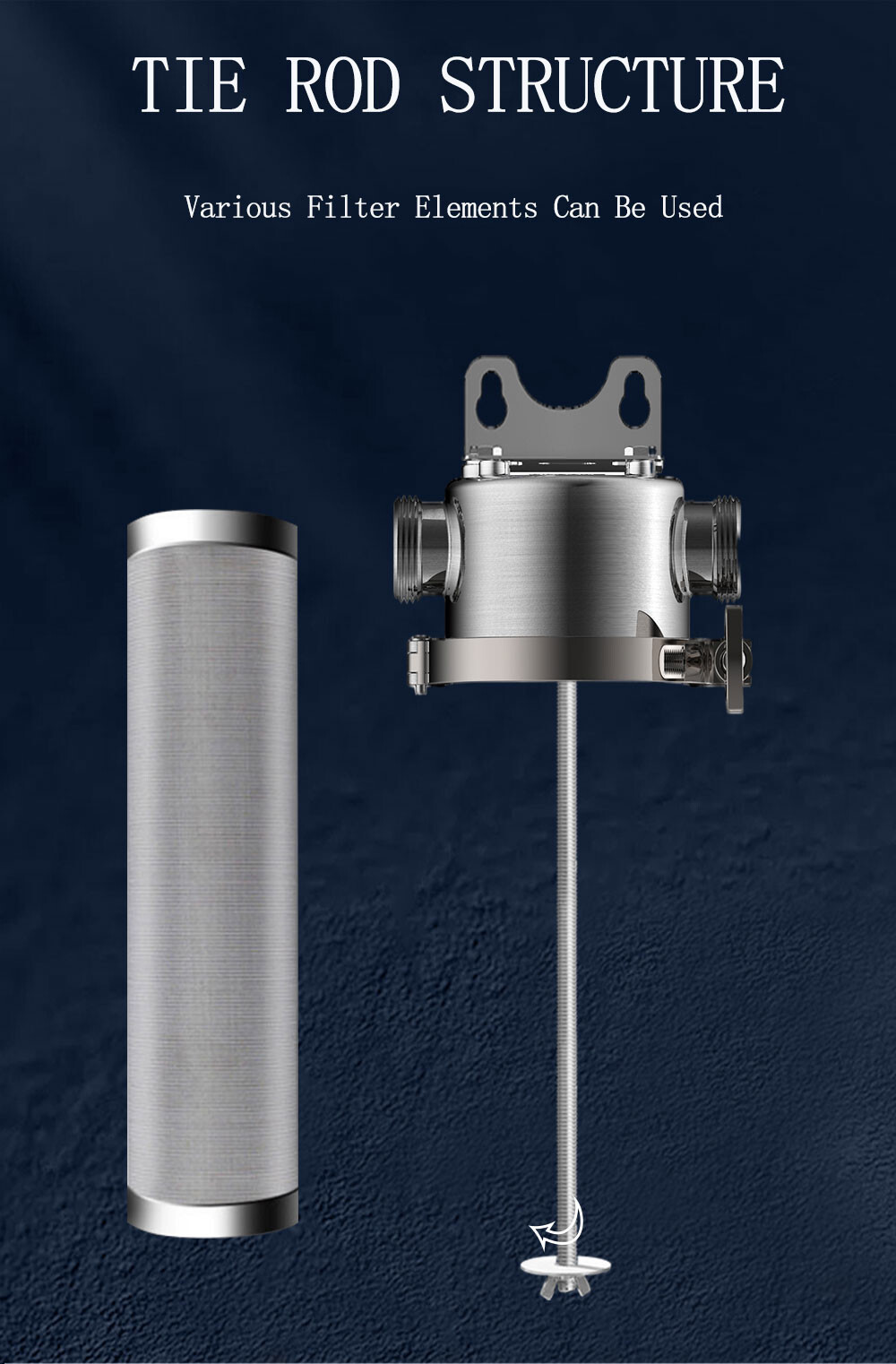Stainless Steel High Flow Front Filter 1in Inlet Whole House Water Purification