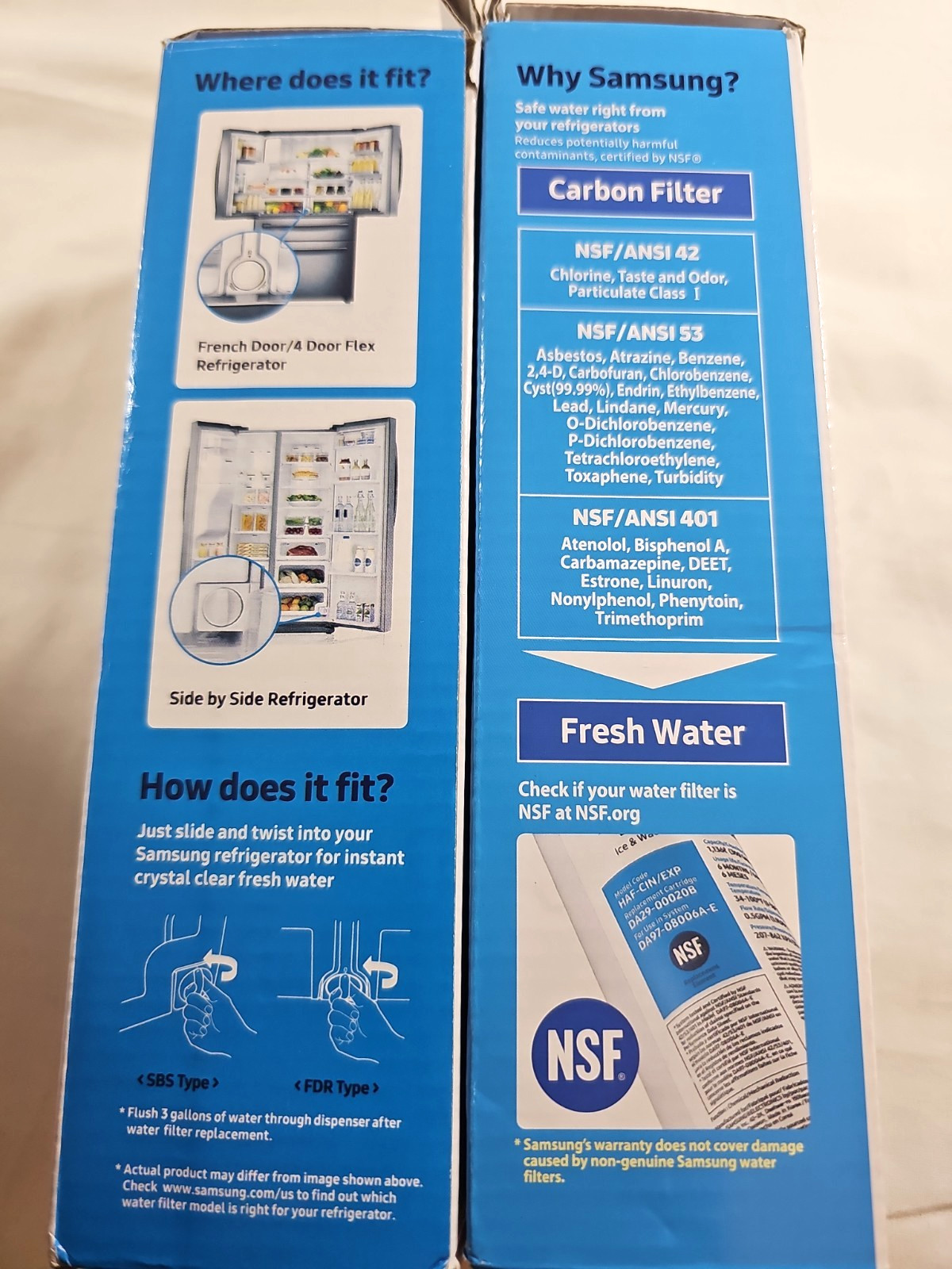 Samsung DA29-00020B HAF-CIN/EXP Refrigerator Water Filter 2 Pack