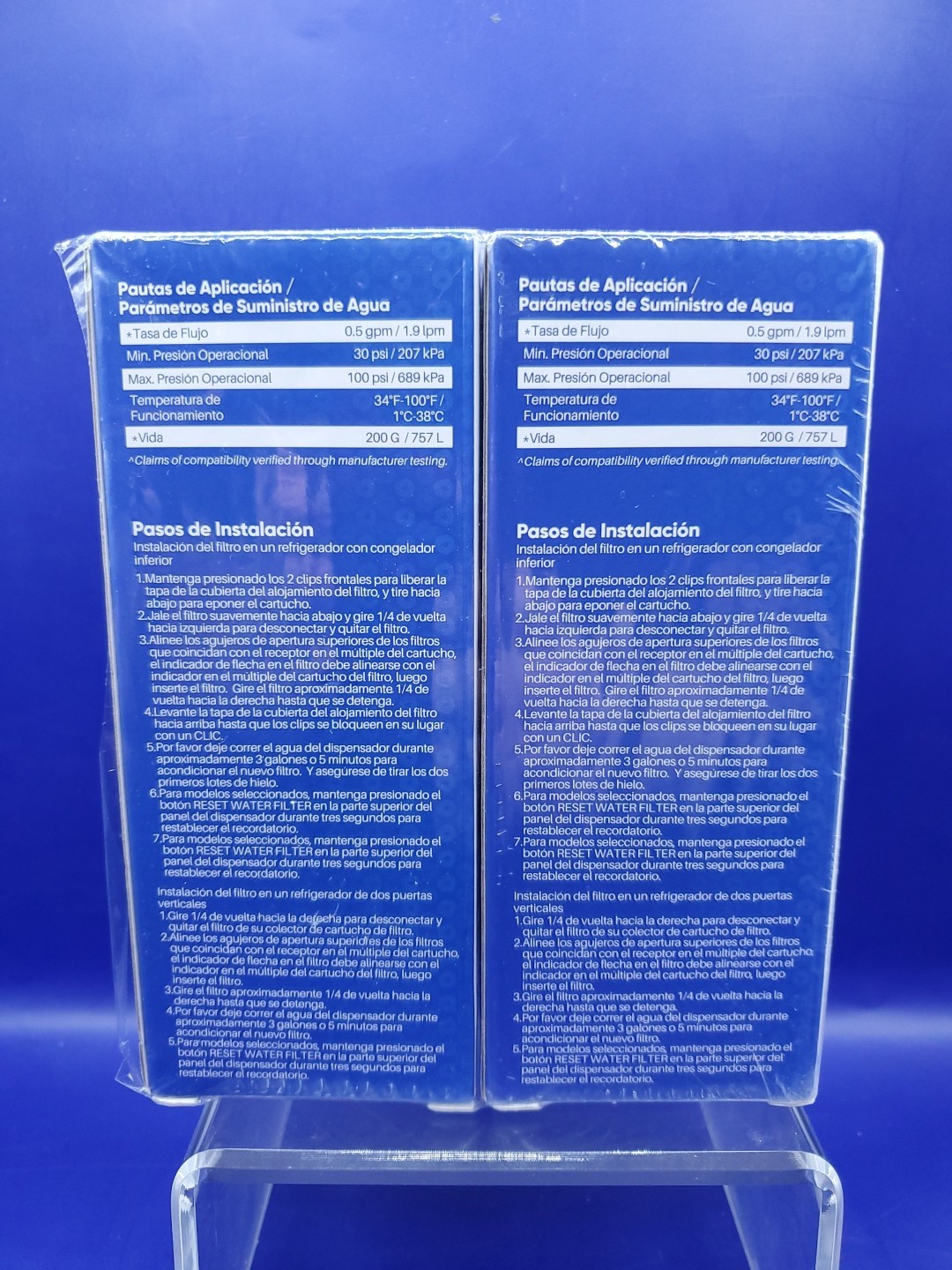 2 Pack PurePlus PP-RWF4200A Refrigerator Water Filters New Sealed Filters