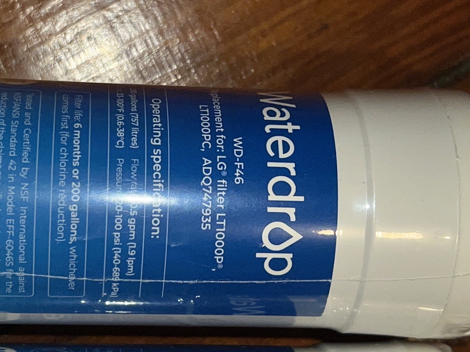 Waterdrop WD-F46 Replacement for Samsung Refrigerator Water Filter Free Shipping