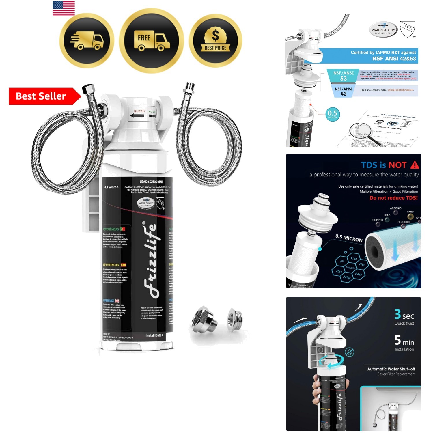 Under Sink Water Filter System-NSF/ANSI 53&42 Certified High Capacity Direct …