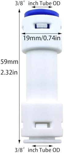 4pcs 3/8 Inch Inline Connection Check Valve Plastic Connection Check Valve for R