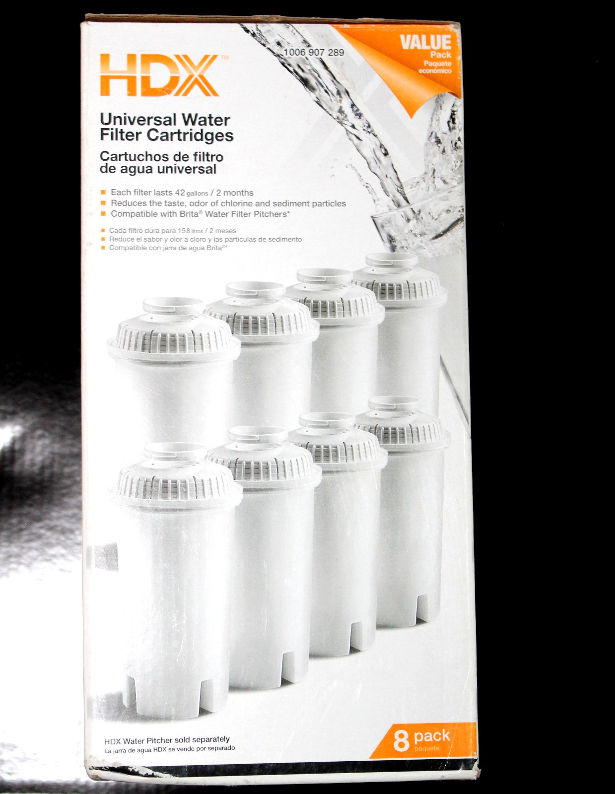 Compatible W/ Brita Pitchers 8-Pack Universal Water Filter Cartridges HDX F003