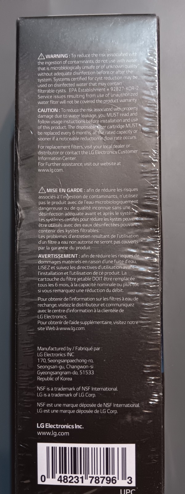 LG Water Filter Cartridge LT1000P Replacement for LG Water FiIter