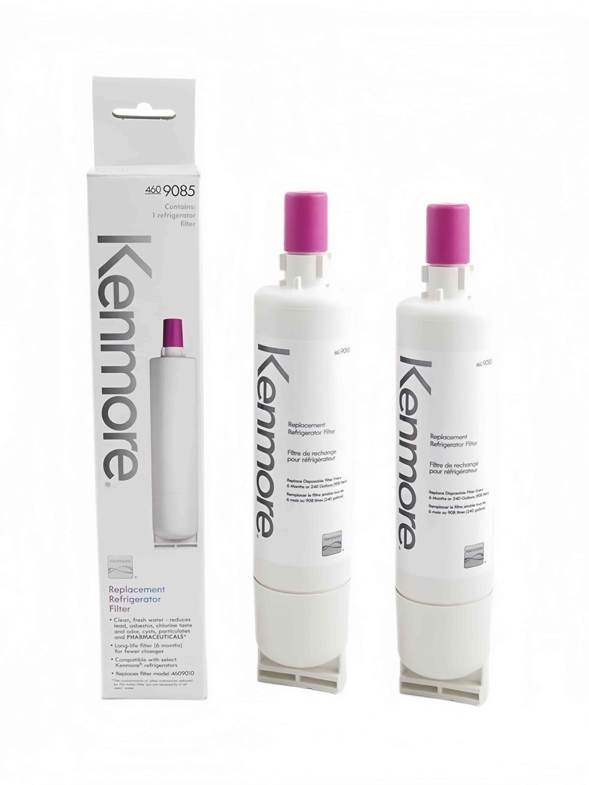 2/4PACK Fit Kenmore 9085 46-9085 Replacement Refrigerator Water Filter 46-9010