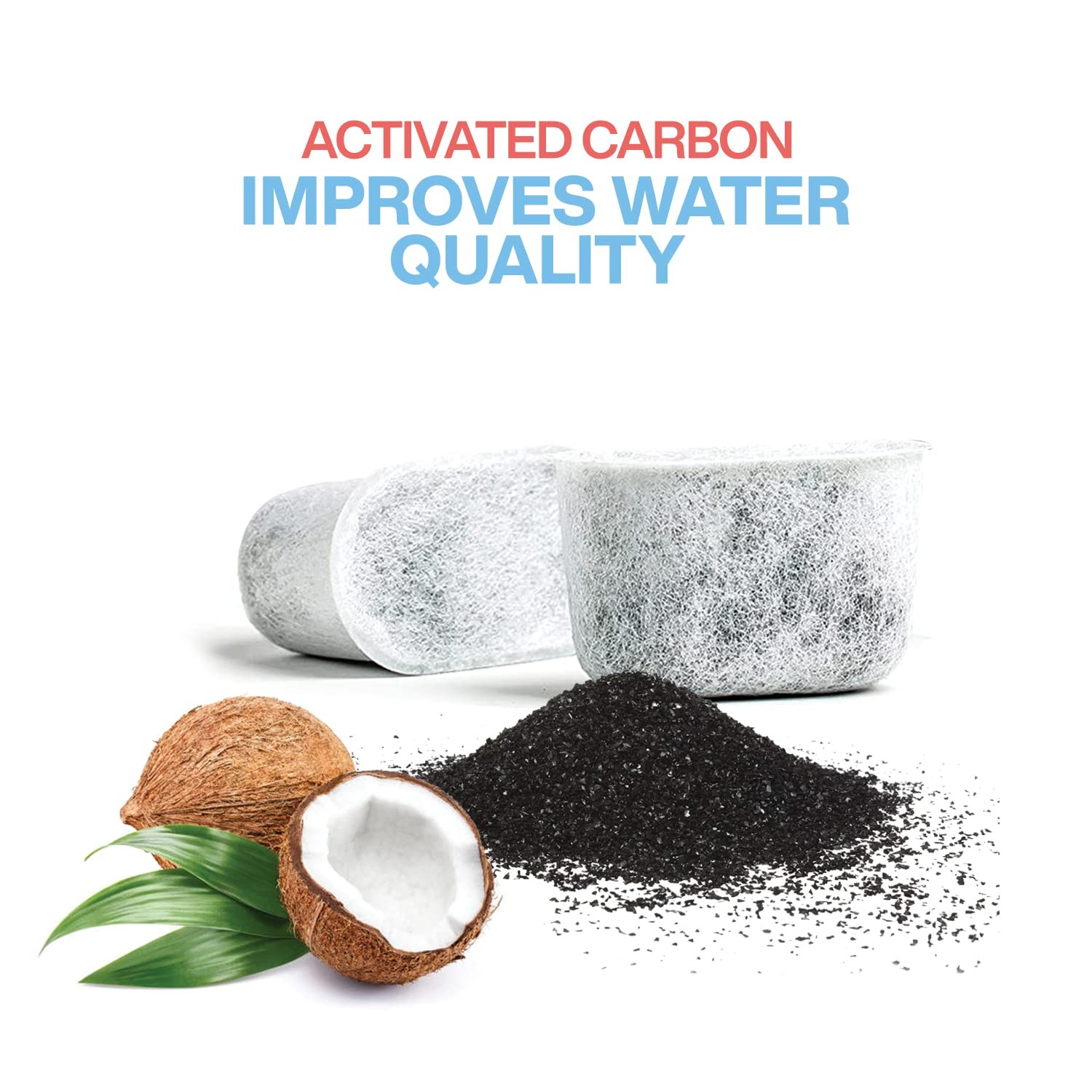 Pack of 12 Replacement Charcoal Water Filters for Keurig and Large, White