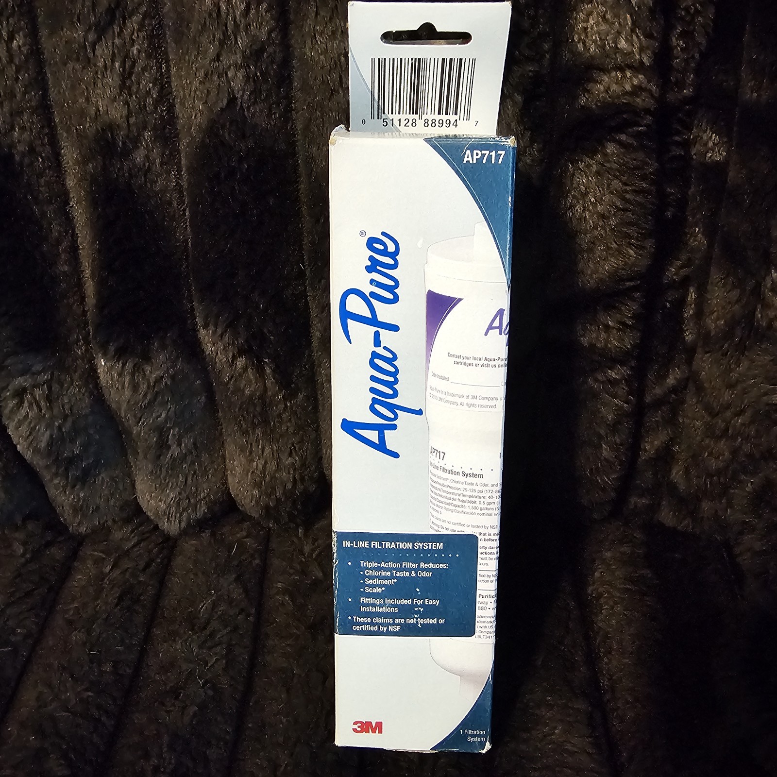 3M Aqua-Pure AP717 5 Micron Inline Carbon Water Filter 1/4 NPT