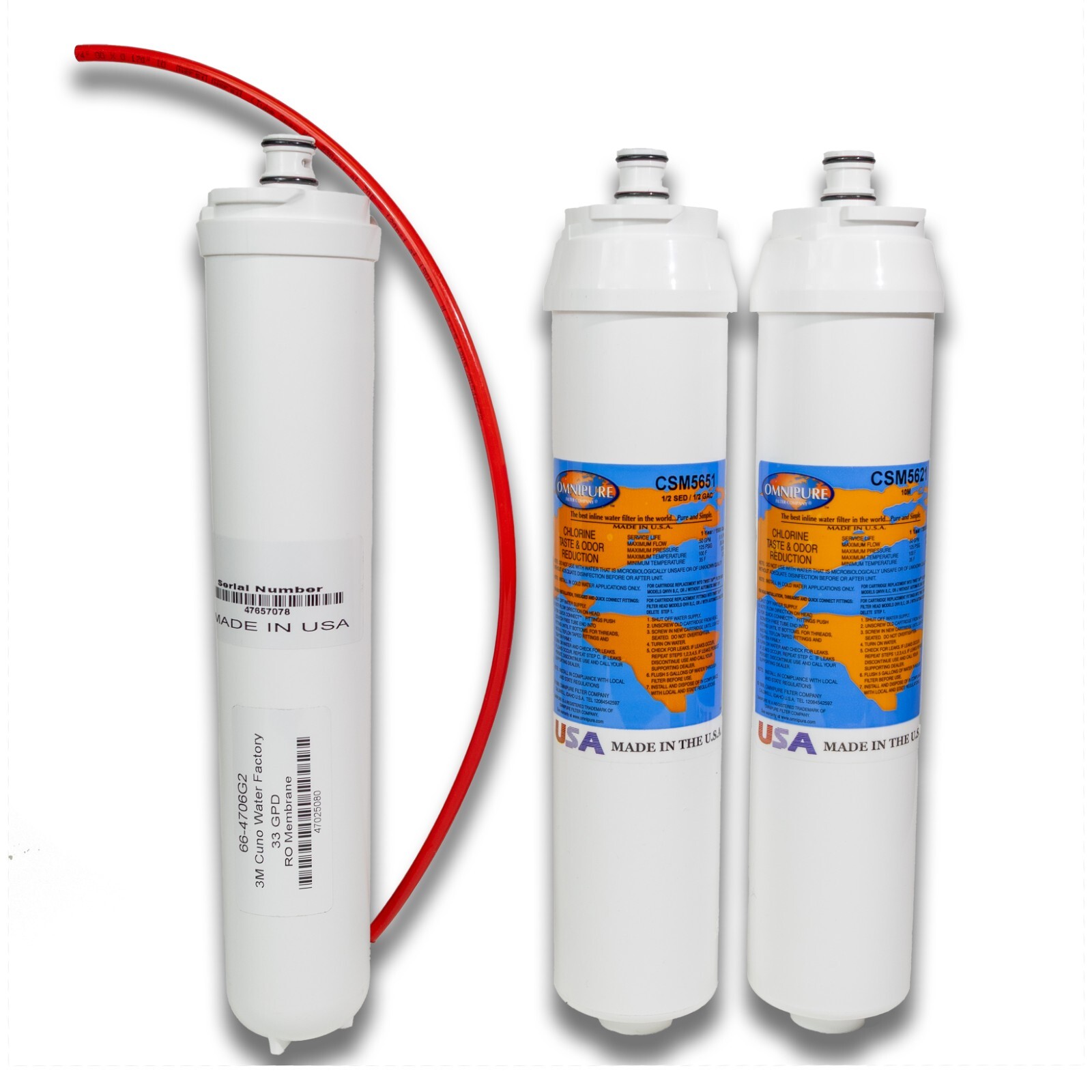 3M Cuno water Factory RO Membrane 33 GPD (set) CSM5651, CSM5621