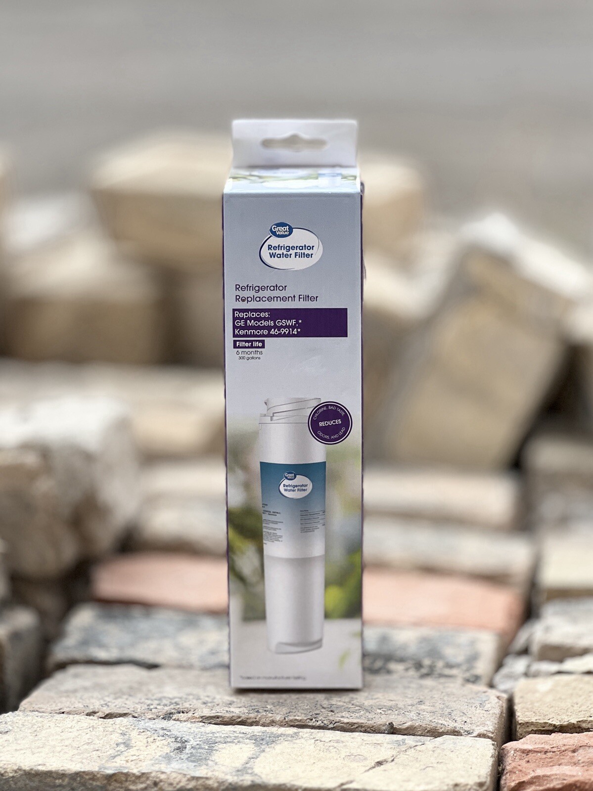 GREAT VALUE Refrigerator Water Filter GVF035 for GE GSWF / Kenmore 46-9914