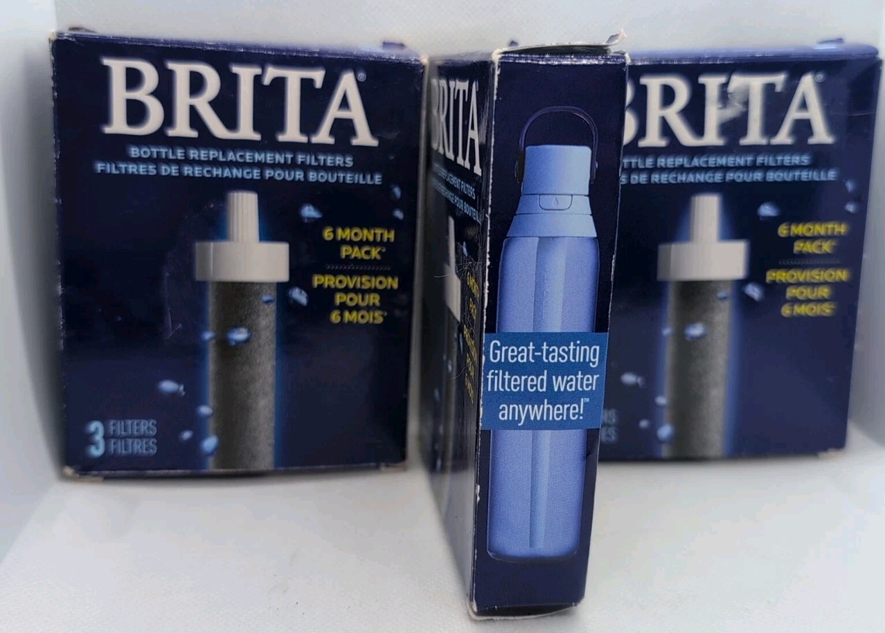 (3) Brita Water Bottle Replacement Filters 3 In Each, 9 Total