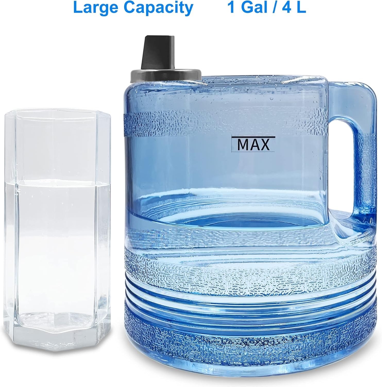 1 Gallon BPA-Free Portable Water Container for Distillers – Easy Carry Design