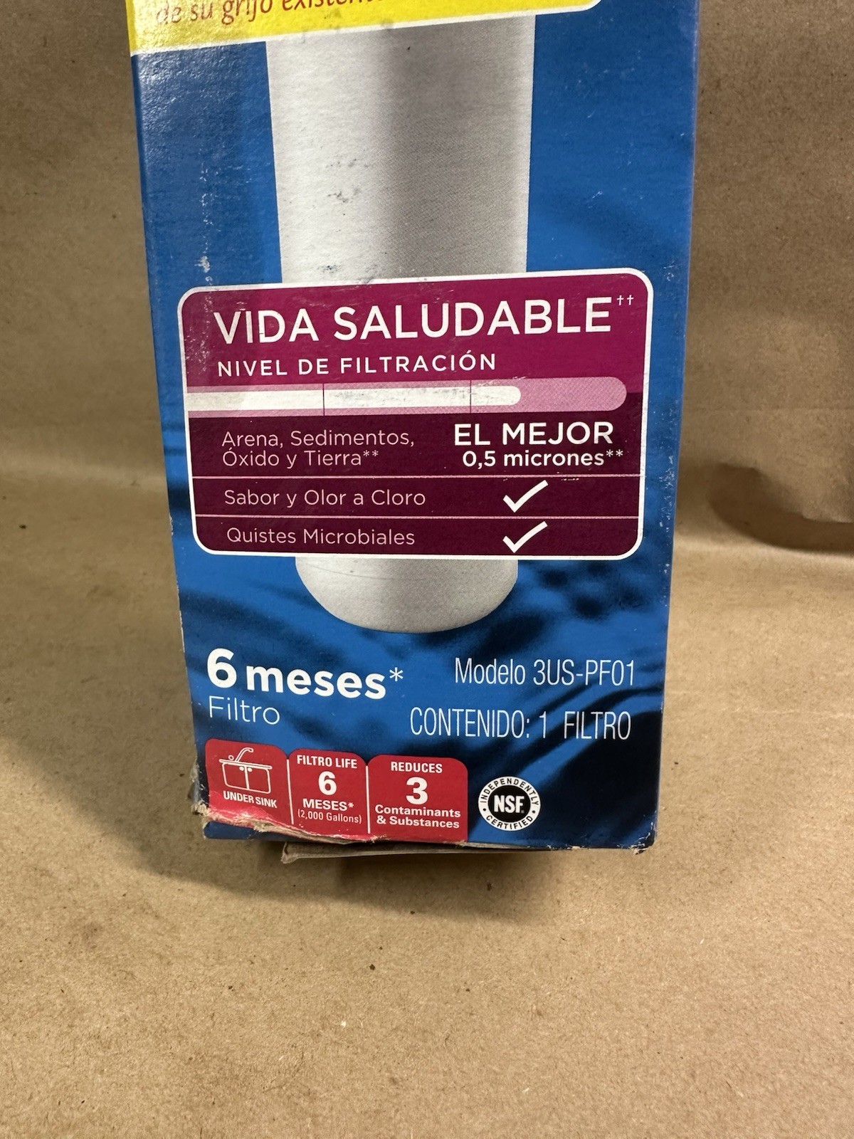 FILTRETE Advanced Under Sink Quick Change Water Filtration Filter 3US-PF01