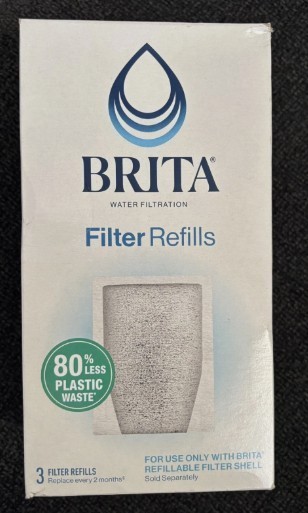 Brita Refillable Water Filter Refills, 3 Count