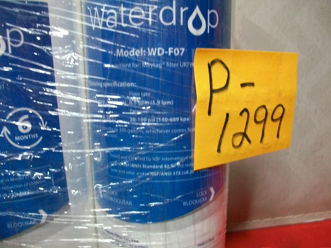 2-WATERDROP #WD-F07 REPLACEMENT WATER FILTERS FOR MAYTAG UKF8001 300 GAL/6 MONTH