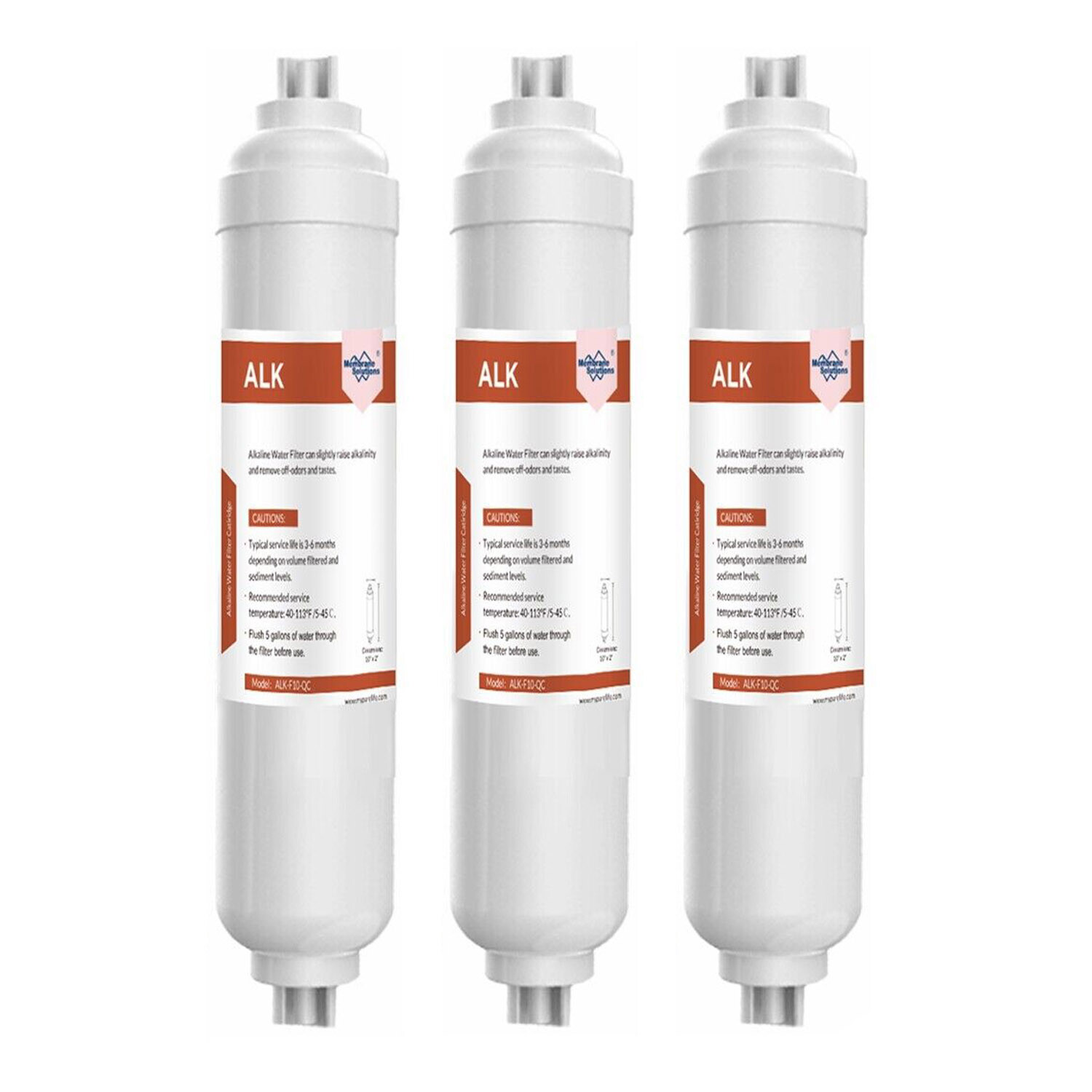 10″pH+ Inline Alkaline Water Filter Replacement for 6-Stage GE iSpring RO System