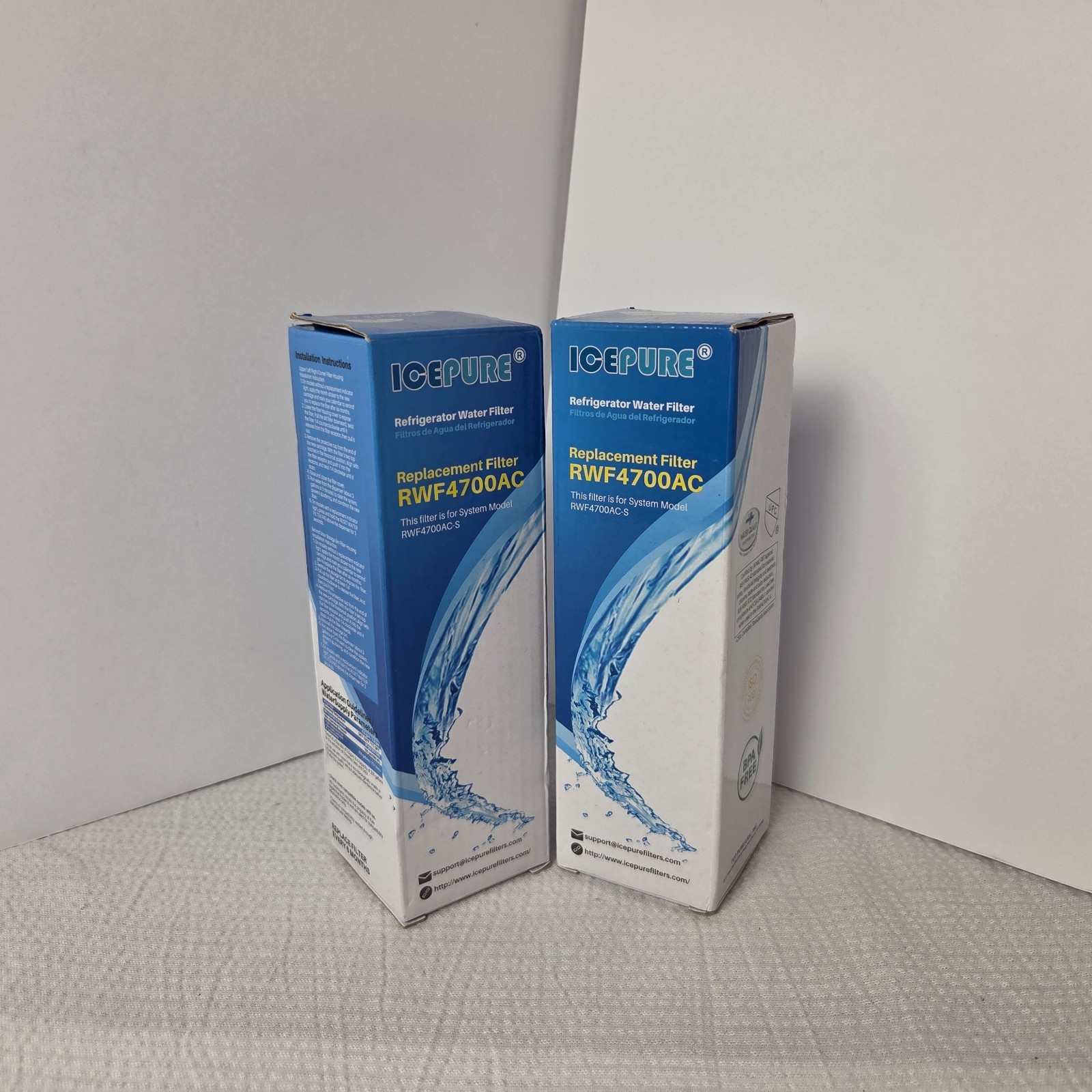 Lot of 2 ICEPURE Refrigerator Water Filters RWF4700AC Sealed in Box