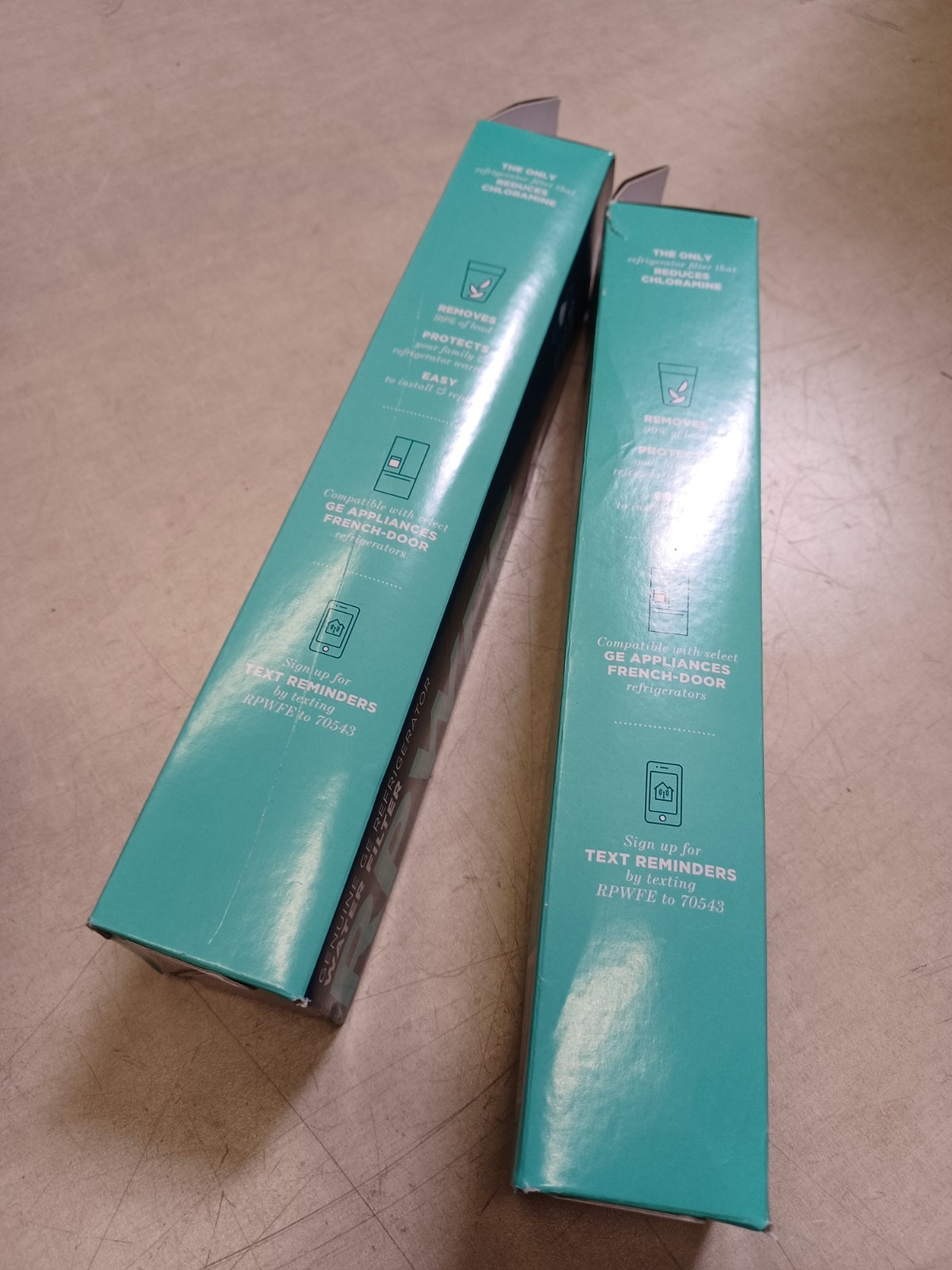 Lot Of 2 GE Appliances RPWFE Replacement Refrigerator Water Filter