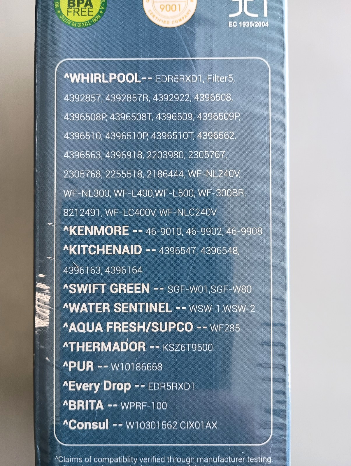 iR Rhodesy Refrigerator Water Filter No. IRHS050 – 3 Pack – For Whirlpool