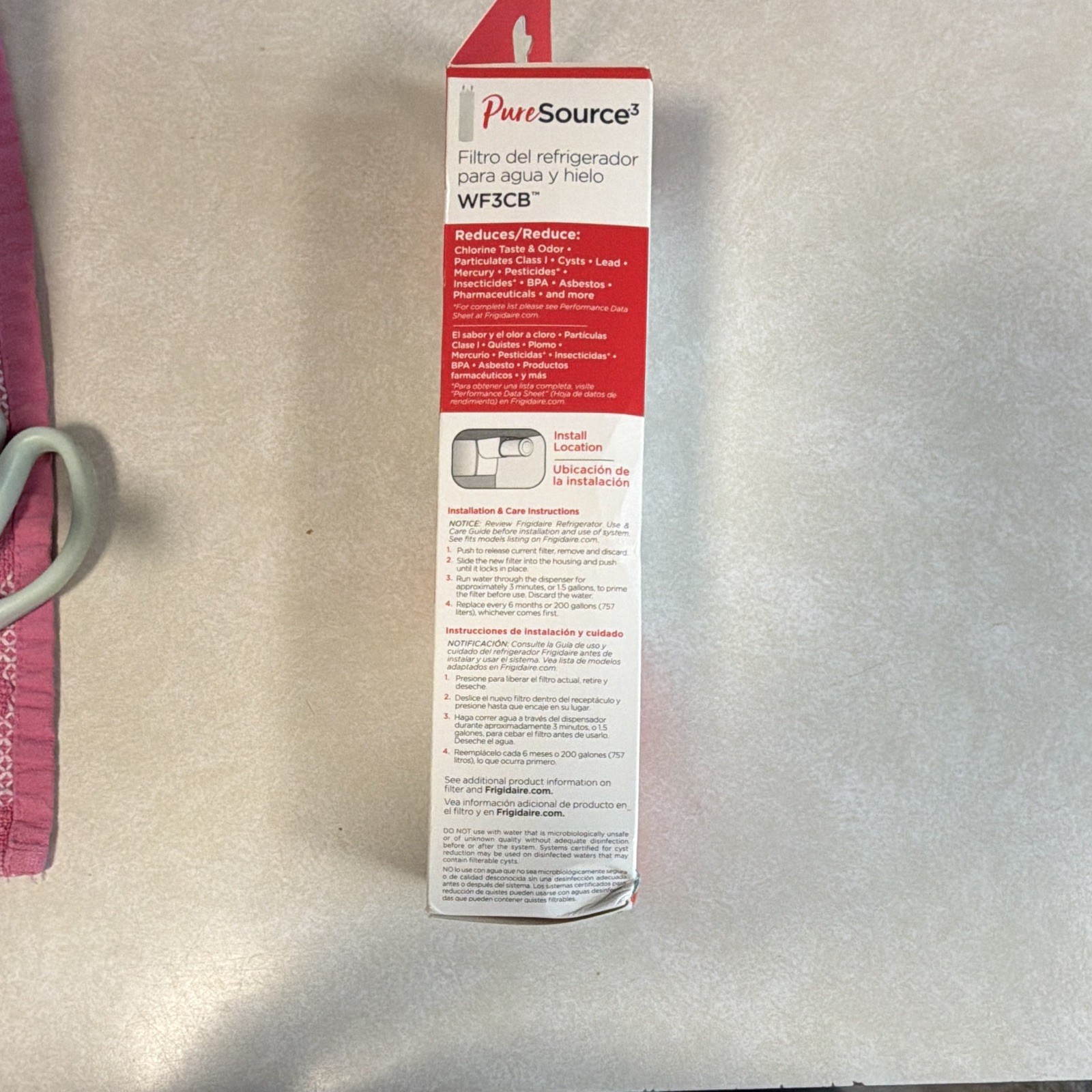 Frigidaire PureSource3 WF3CB Refrigerator Water & Ice Filter Carbon, 200 Gal