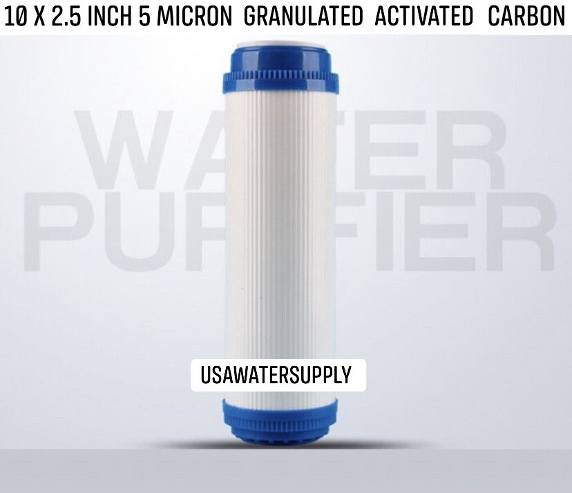 10 x 2.5 Inch 5 Micron Granular Activated Carbon (GAC) Water Filter