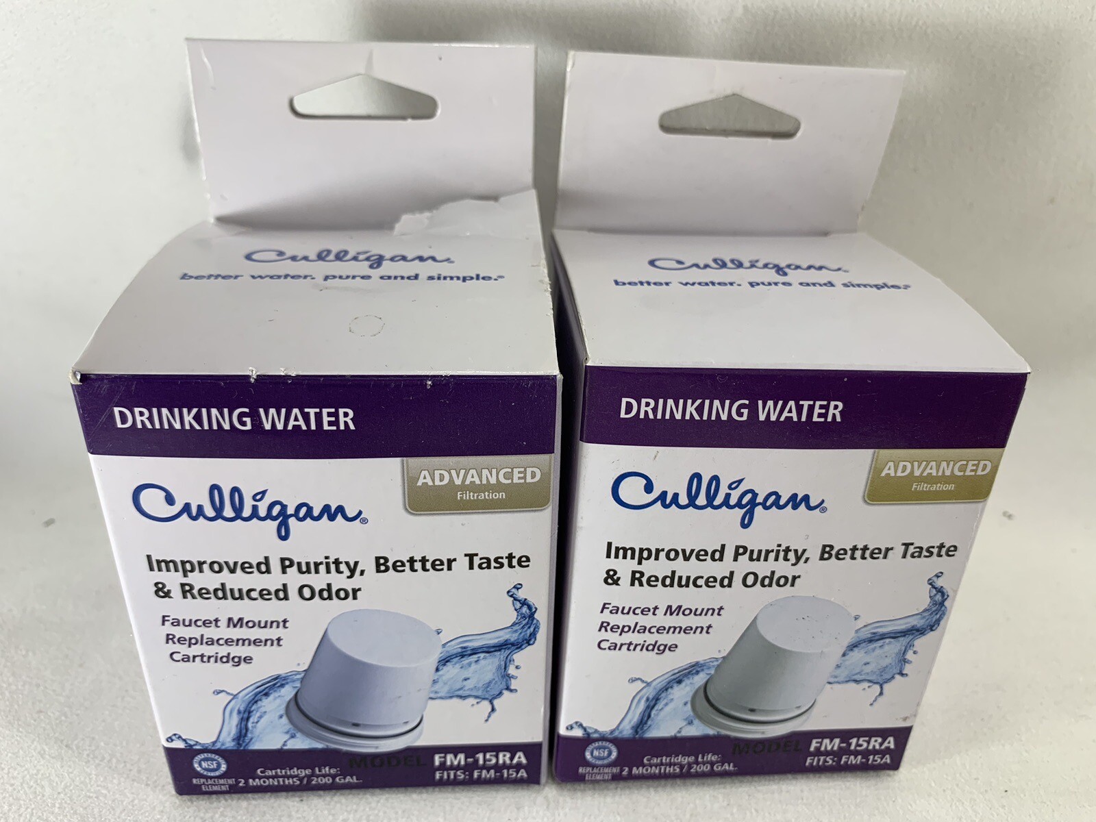 2 Pk Culligan FM-15RA Advanced Replacement Water Filter Cartridge / 200gal / NEW