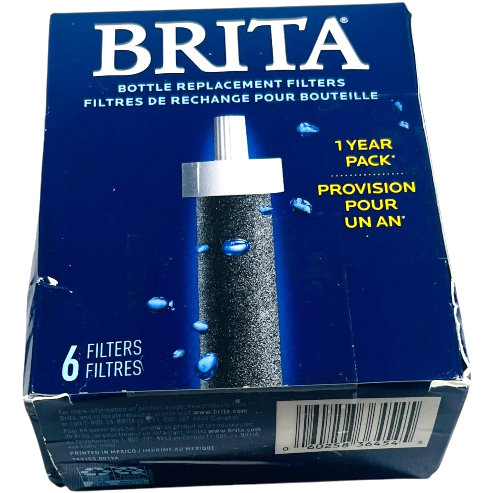 BRITA Bottle Replacement Filters 6 Filters 1 Year Pack – NEW