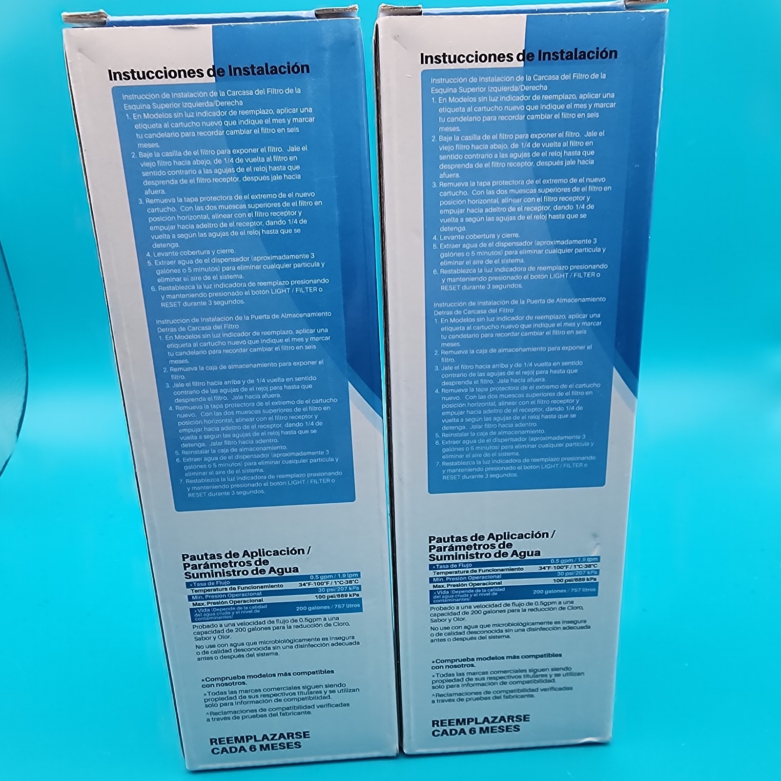 Water Filter RWF4700AC, LG LT1000P MDJ64844601 ADQ74793501 LT1000PC SET OF 2