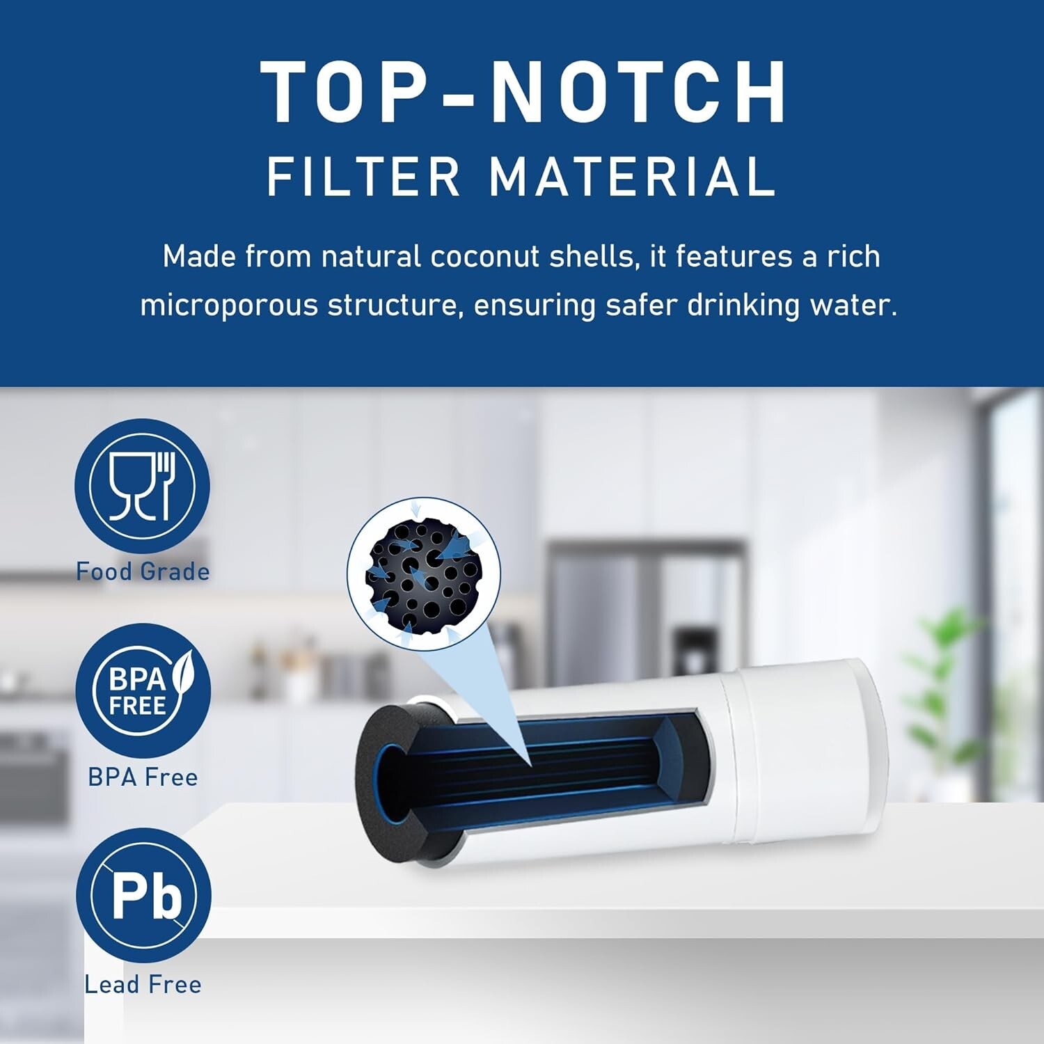 RWFVRF1 Filter Replacement, Compatible With Viking 3 Series Filter RVRF3361 3PK