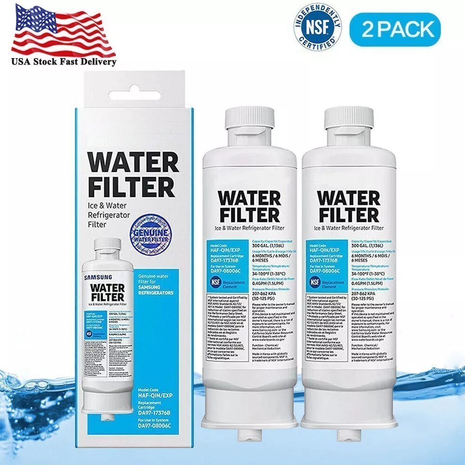 2PACK for Samsung DA97-17376B HAF-QIN/EXP Replacement REFRIGERATOR Water Filter