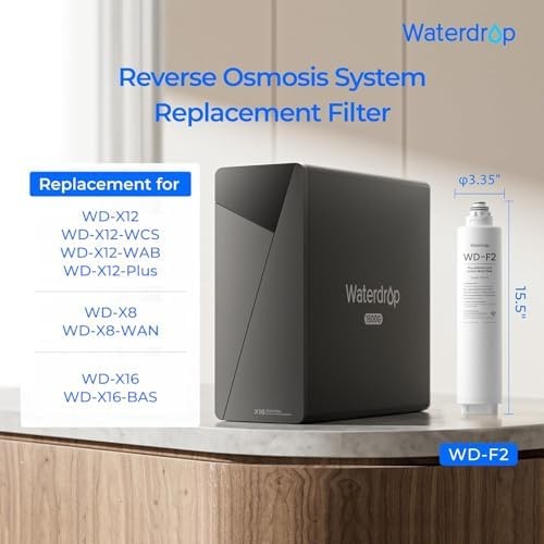 Waterdrop F2 Filter, Replacement for X8 & X12 & X16 Undersink Reverse Osmosis…