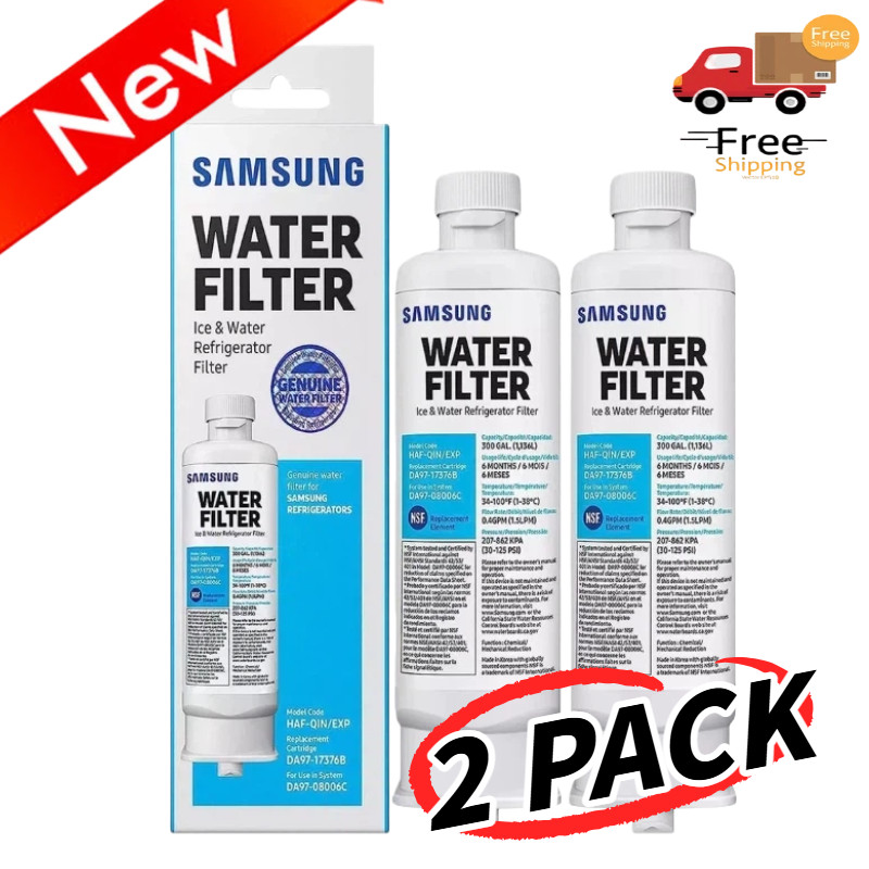 2PACK Genuine Samsung DA97-17376B HAF-QIN/EXP REFRIGERATOR Water Filter US Stock