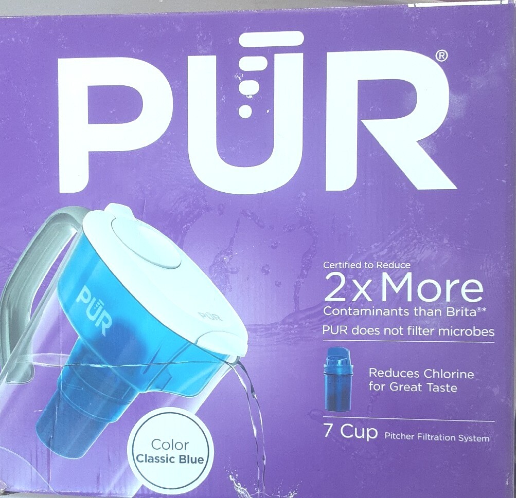 PUR 7 Cup Pitcher Filtration System, White and Blue, PPT700WA……