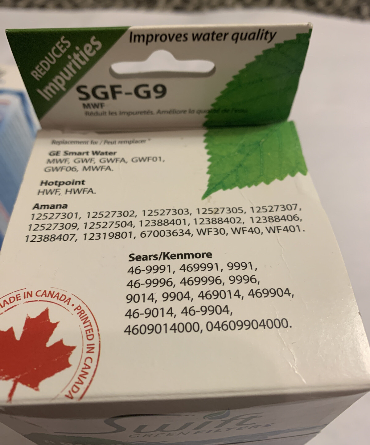 Swift Green Filters SGF-G9 – new in box