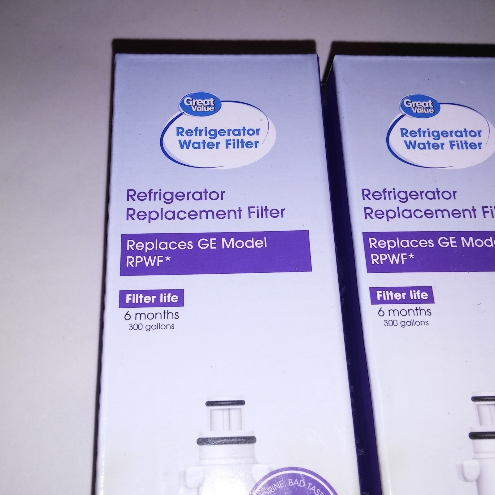 Set of 2 Great Value Refrigerator Water Filter Replacement GE Compatible Model