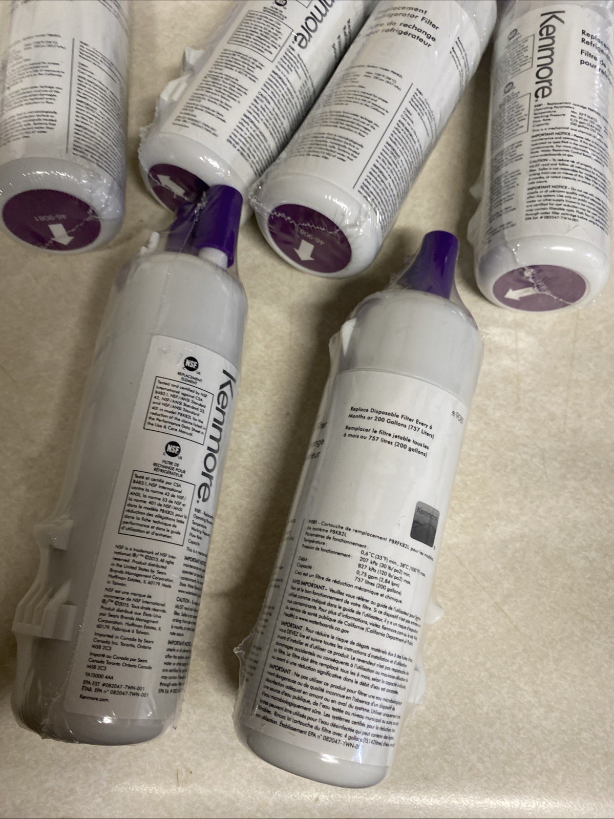 6 Pack Kenmore 9081 Replacement Refrigerator Water Filter 46-9081 – NEW