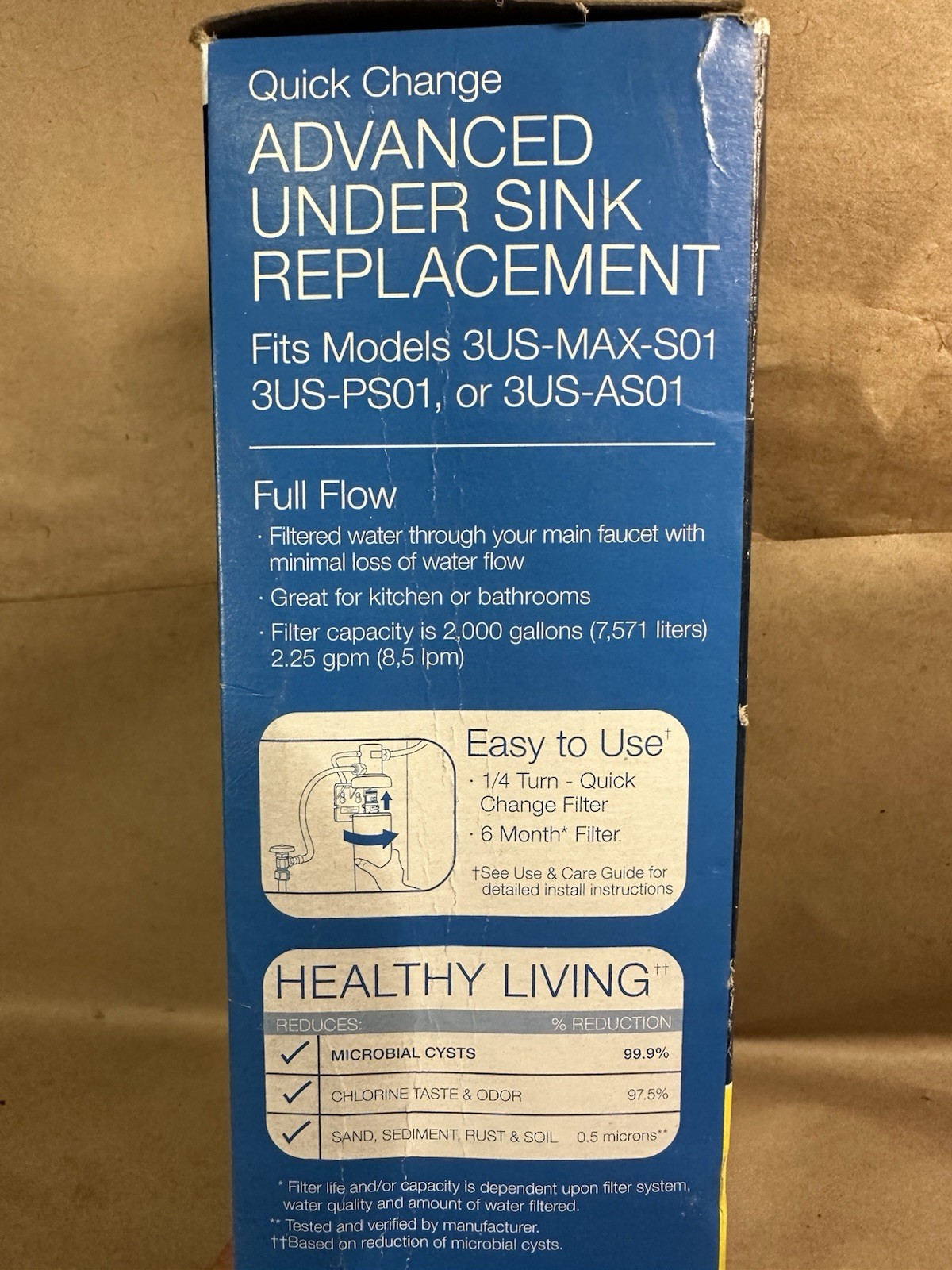FILTRETE Advanced Under Sink Quick Change Water Filtration Filter 3US-PF01