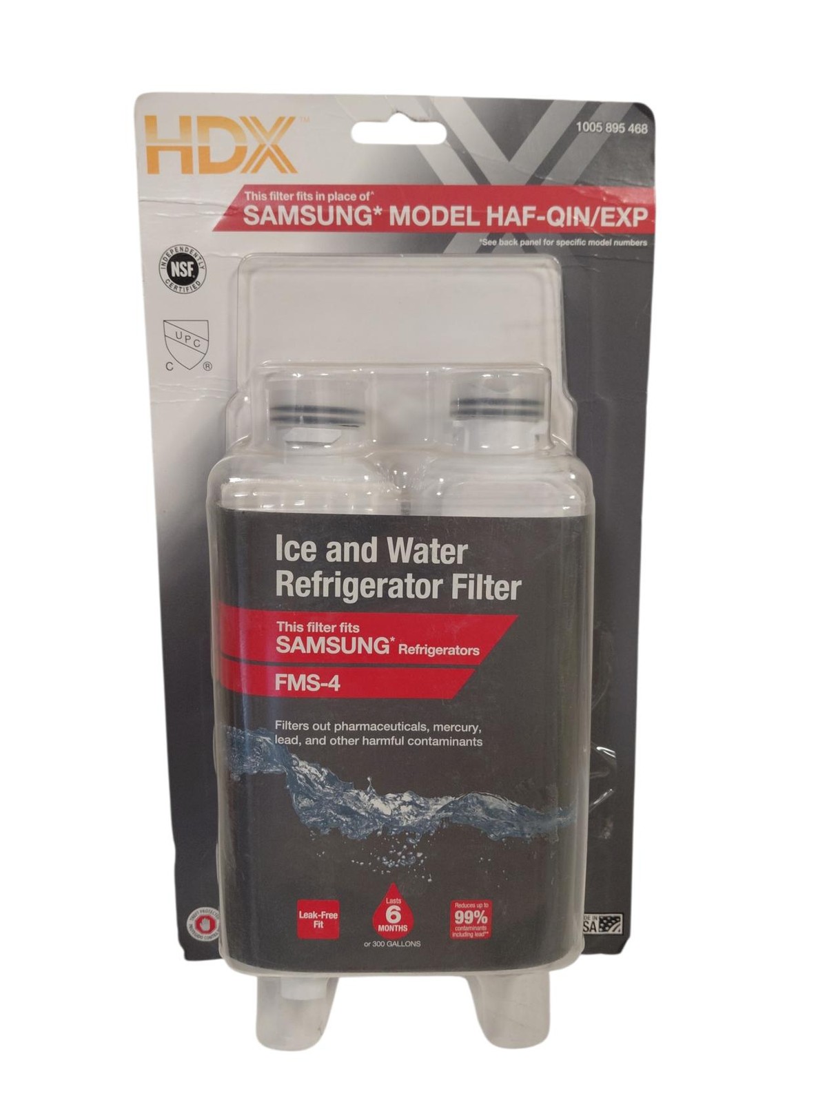 HDX FMS-4 Samsung HAF-QIN/EXP Premium Refrigerator Water Filter (2-Pack)