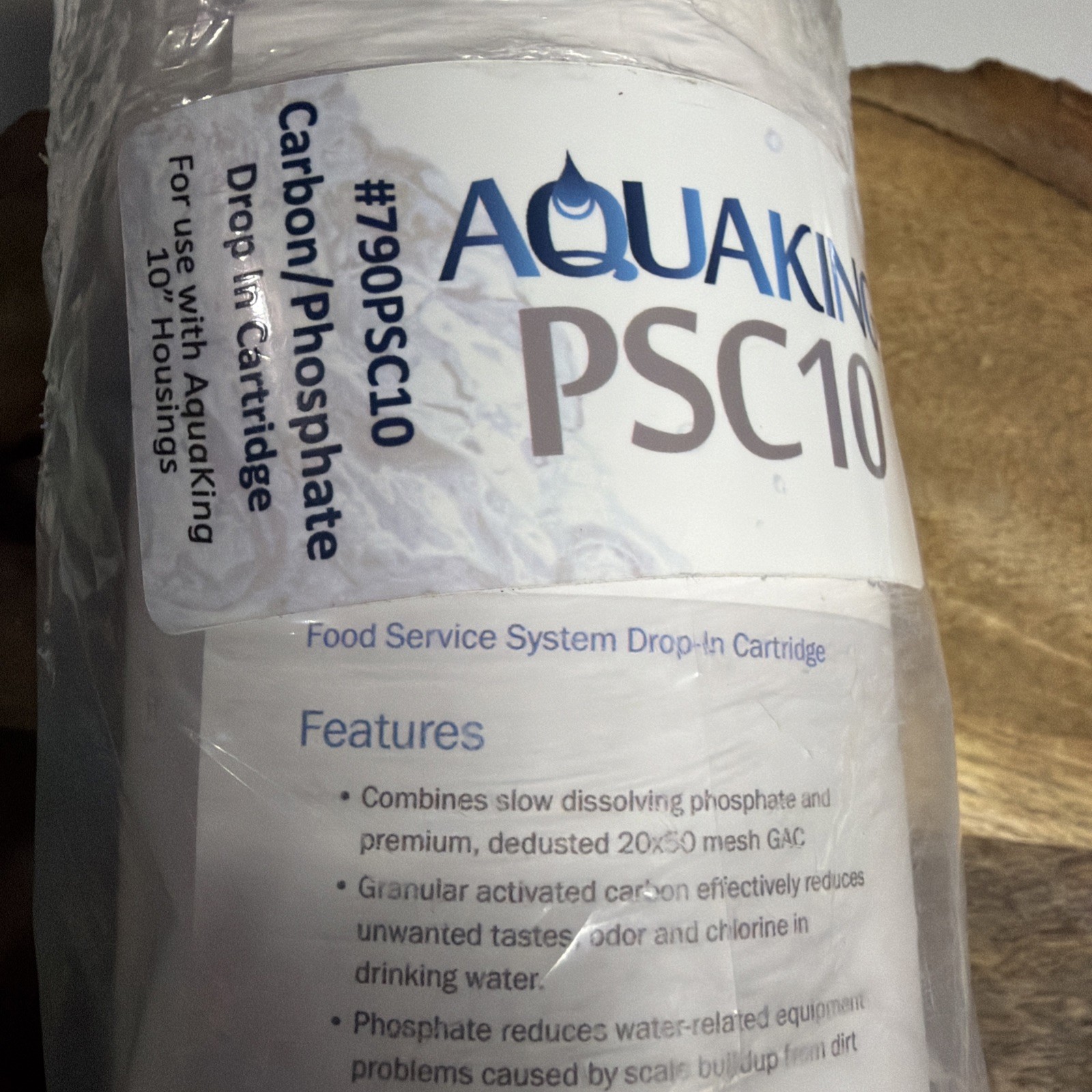 Aquaking PSC10 9-3/4″ GAC/Phosphate Food Service Drop-In Carbon Cartridge Filter