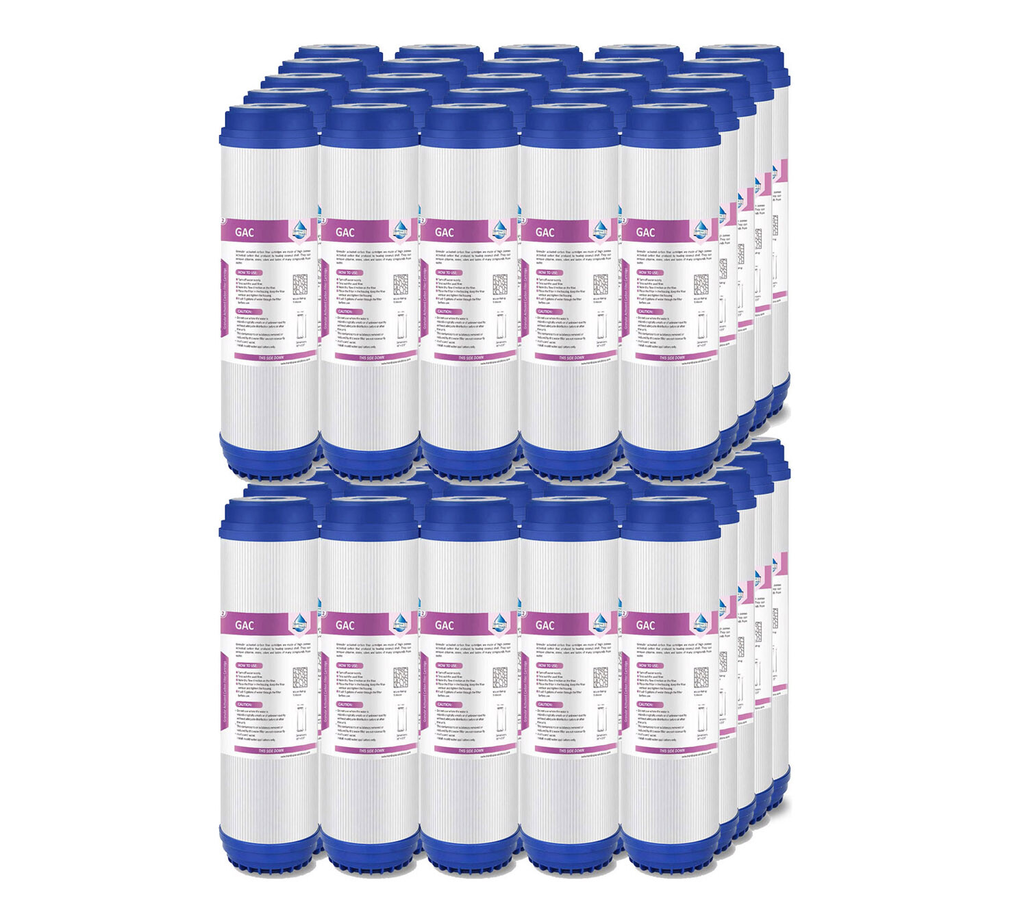 1-50 Pack 5 Micron 10×2.5″ Granular Activated Carbon GAC Water Filter Cartridges