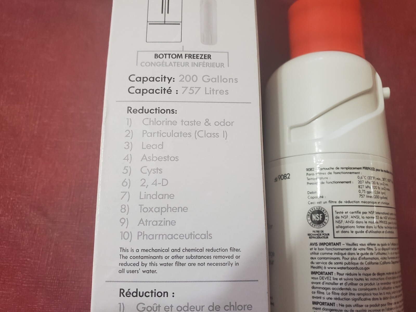 Kenmore Replacement Refrigerator Filter 9082 Long Life Filter Reduces Chlorine