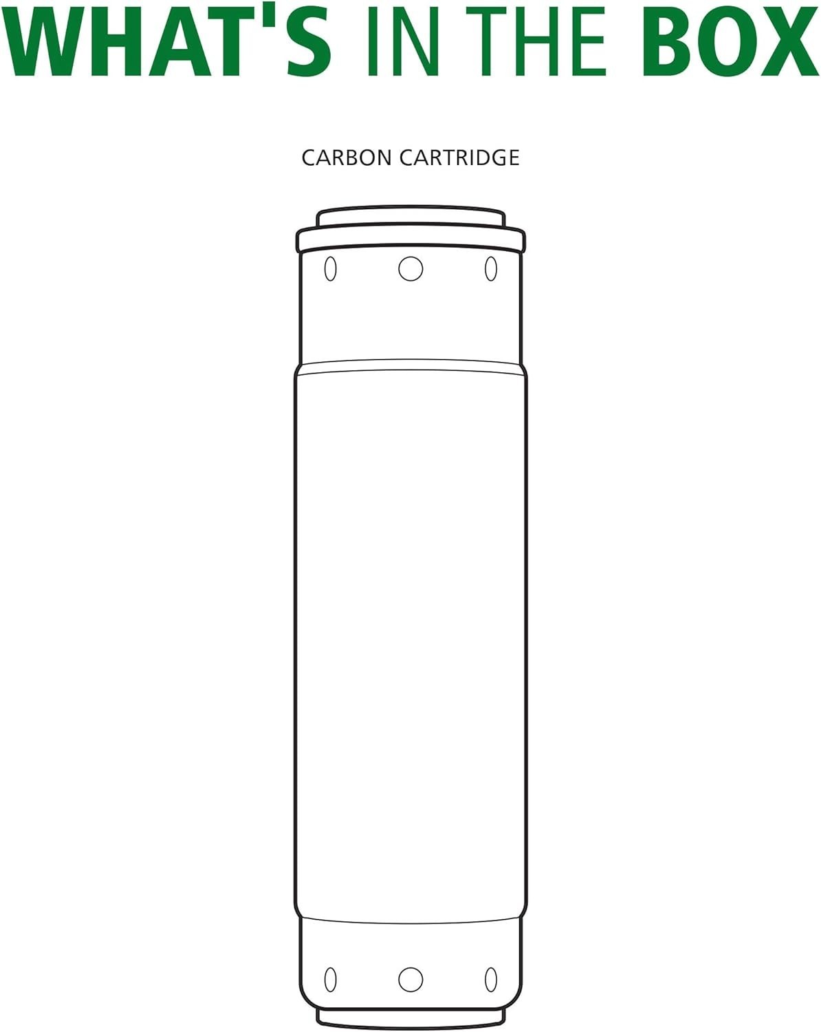 Carbon Fiber Under Sink Water Filter – 1 Count, NSF Certified for Clean Water