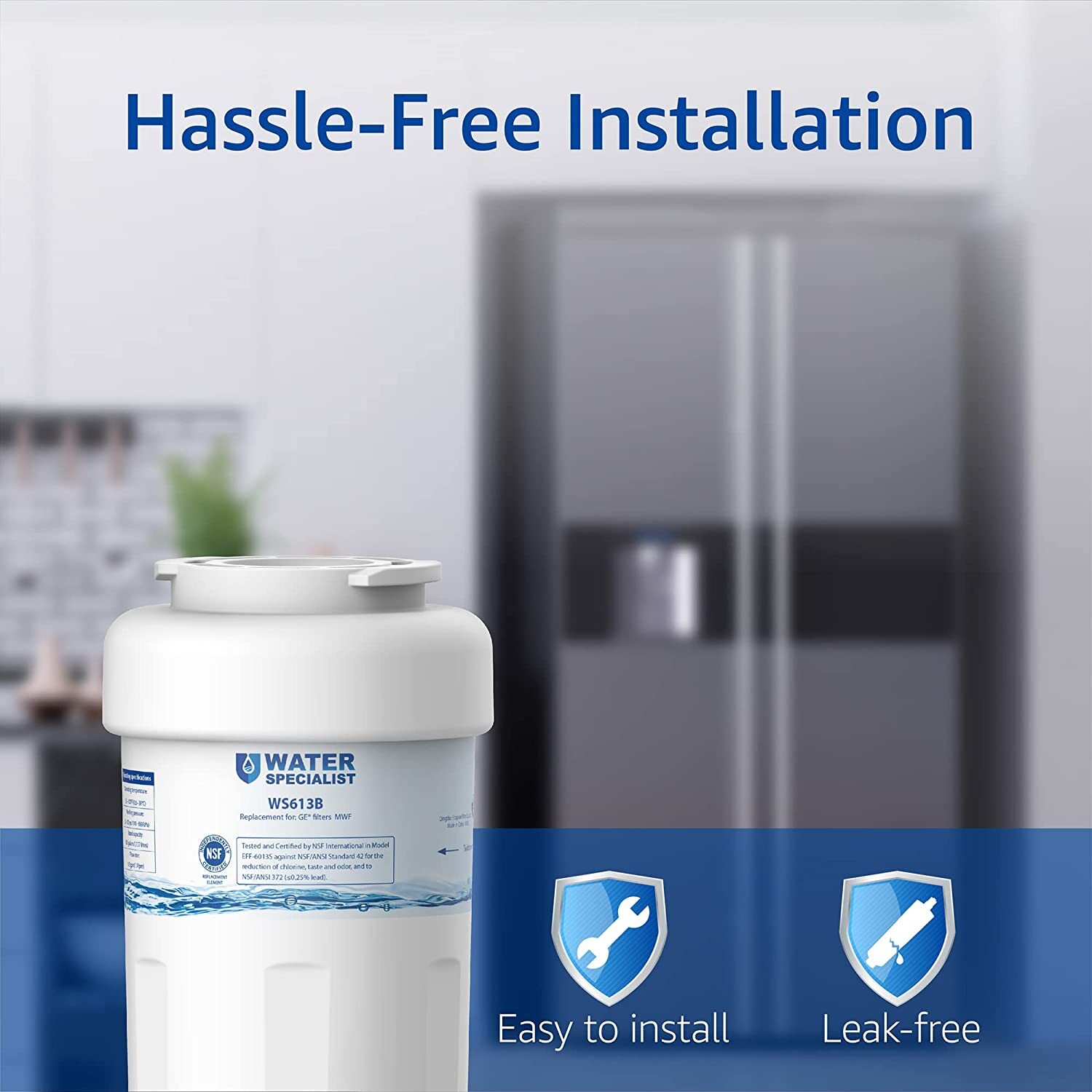 Waterspecialist Refrigerator Water Filter Replacement for GE® MWFP, MWFA,GWF(2)