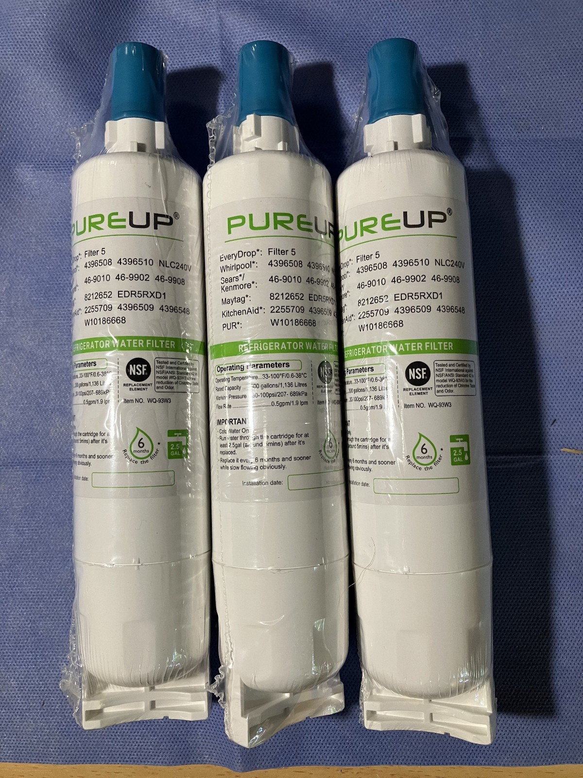 Fridge Water Filter 3 Pack 4396508 Multiple Brands