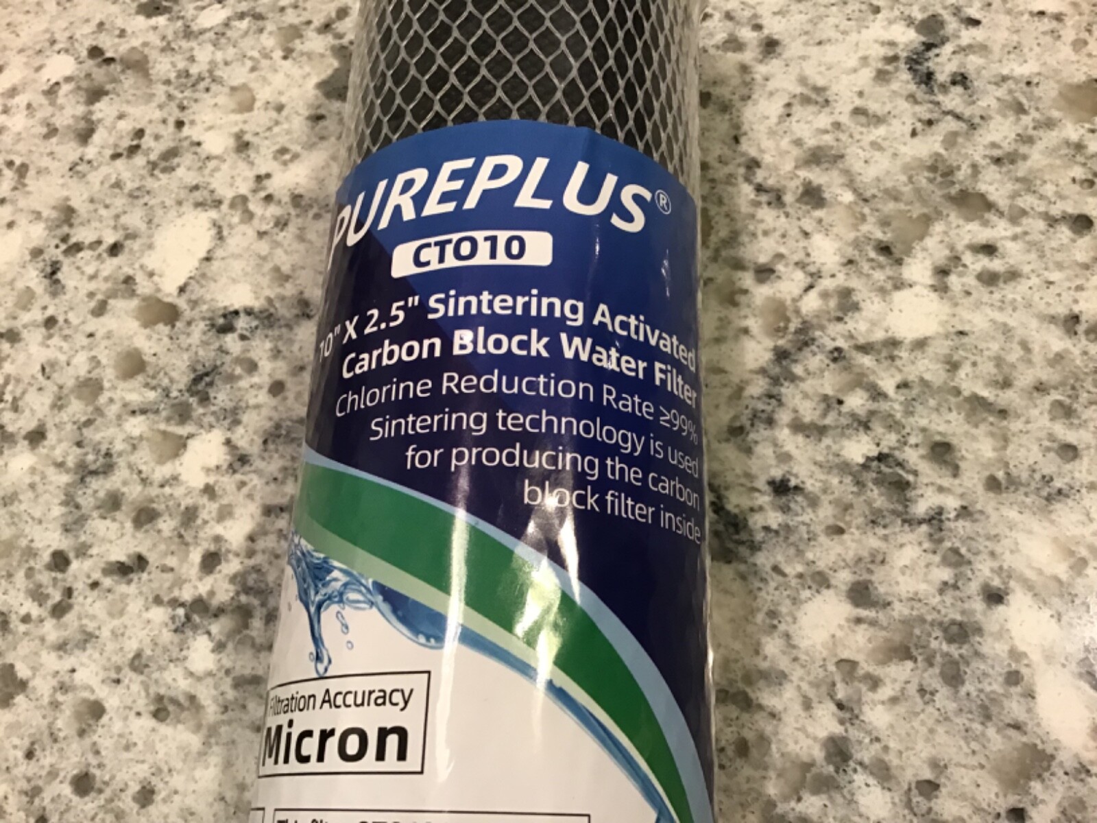 NEW PurePlus CTO10 10″ x 2.5″ Sintering Activated Carbon Block Water Filter
