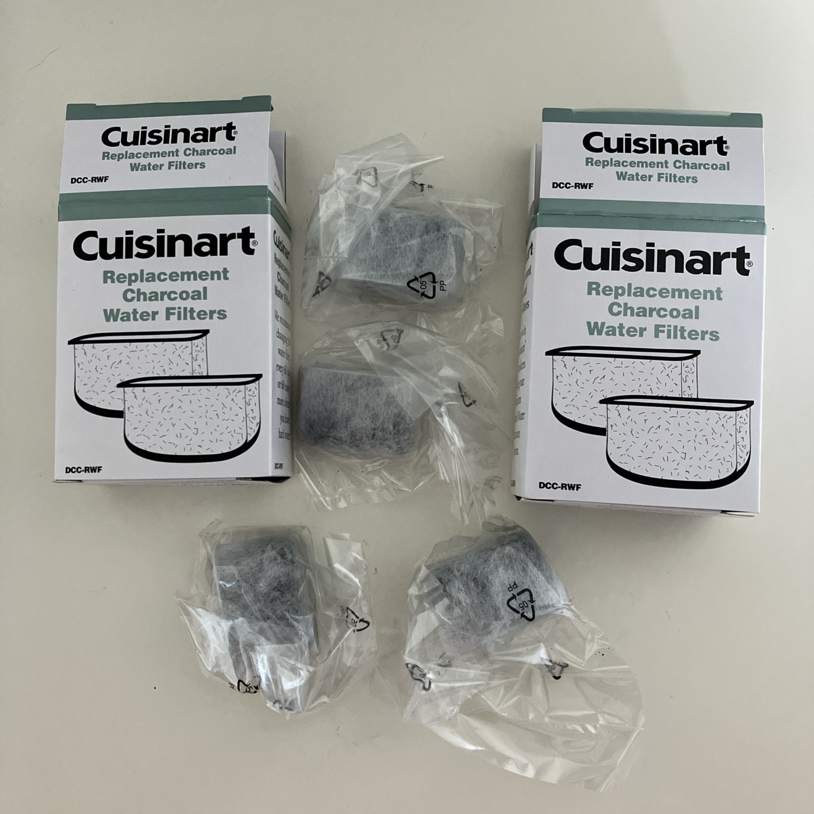 LOT OF 2 PACKS Cuisinart Replacement Charcoal Water Filters 2 per box = 4 total